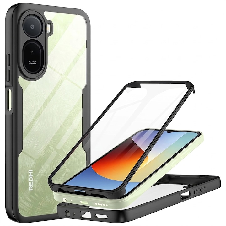 Husa 360° Xiaomi Redmi A7 Pro 4G Techsuit ColorVerse, negru