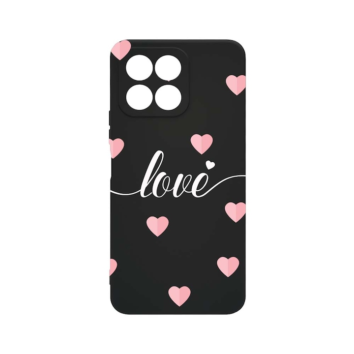 Husa BestCase® Premium Liquid Silicon, Compatibila Cu Honor X8 5G, Love Flying Hearts, SLIM 1.2MM, Microfibra in interior, Antisoc, Protectie Camera, Margini ridicate pentru protectia ecranului, PB 85
