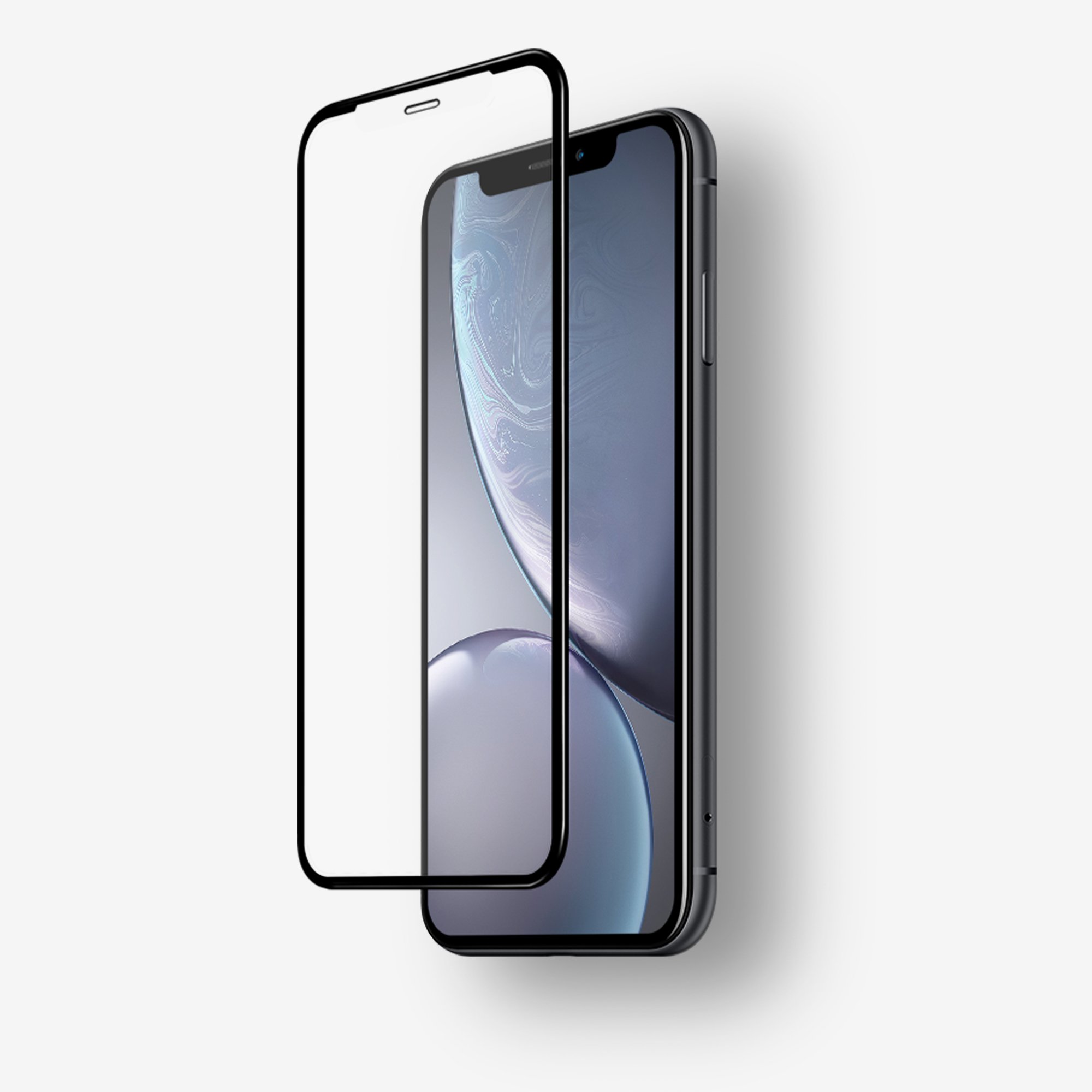 Folie ecran, Sticla, Pentru Iphone XR, 10H, Negru/Transparent
