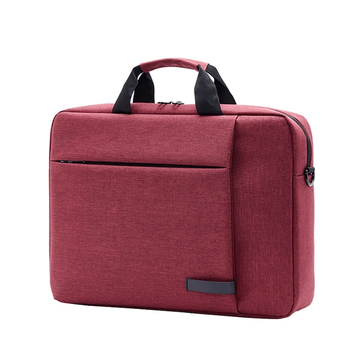Husa laptop 14 inch, compatibila MacBook Air 15.3 inch M2 2023, impermeabila, buzunar frontal, rosu