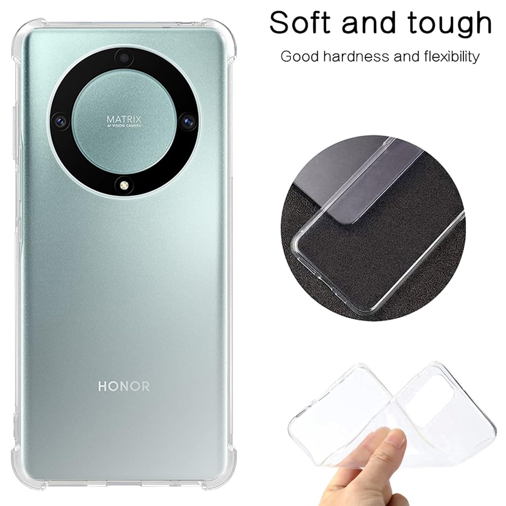 Husa antisoc pentru Honor Magic5 Lite, Accesorio Shockproof Silicone, Transparent