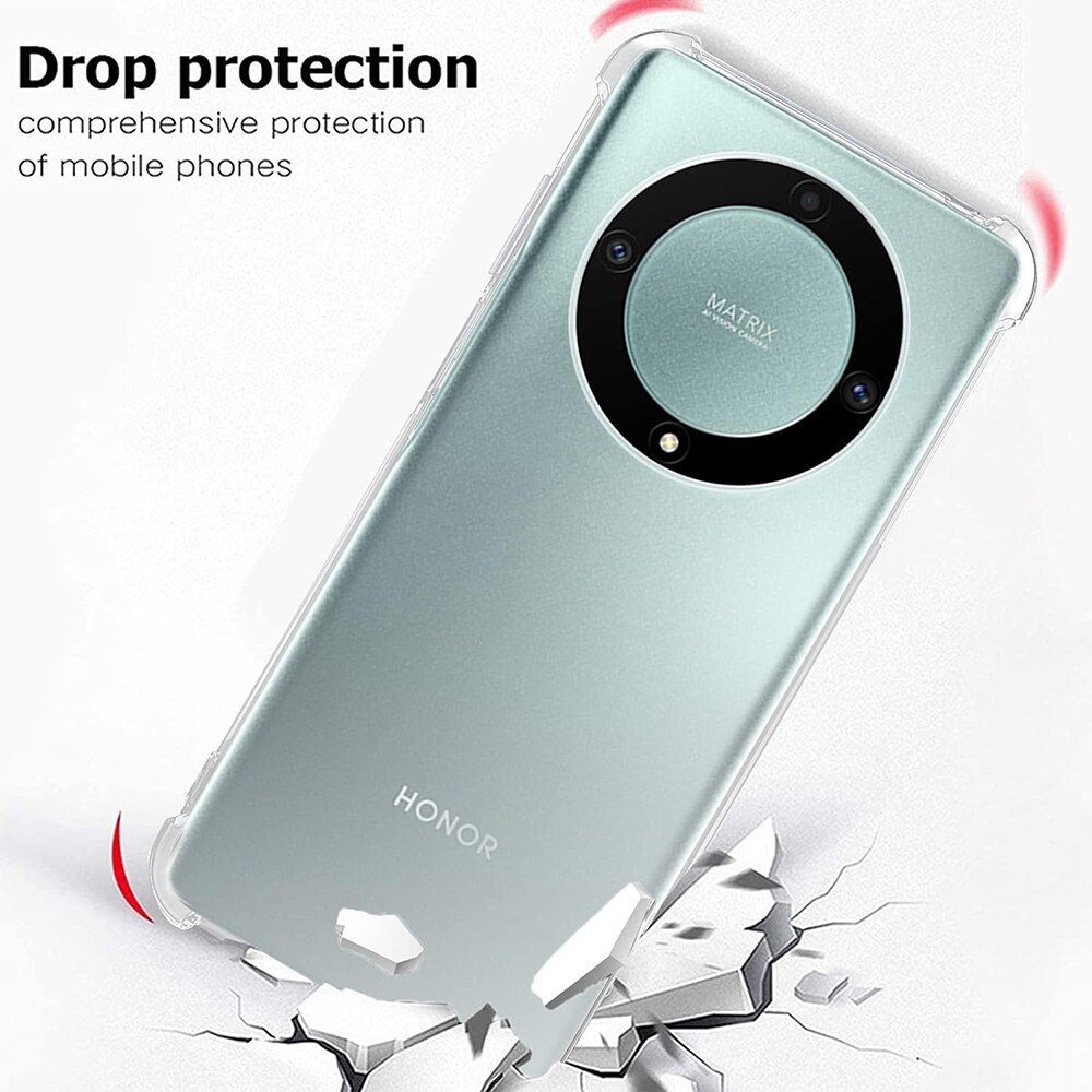Husa antisoc pentru Honor Magic5 Lite, Accesorio Shockproof Silicone, Transparent