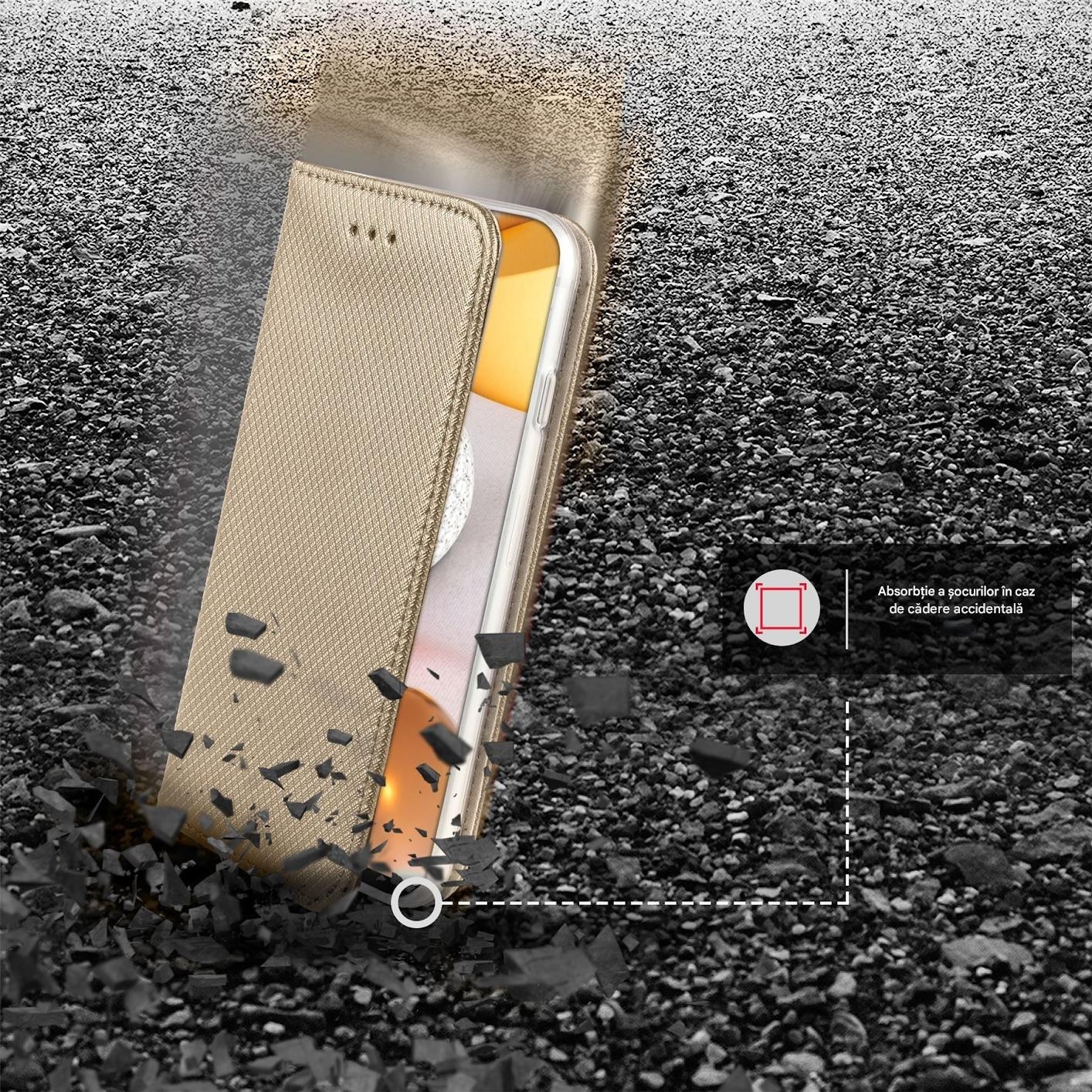 Husa Tip Carte pentru Samsung A12 / A12 Nacho / M12 Auriu