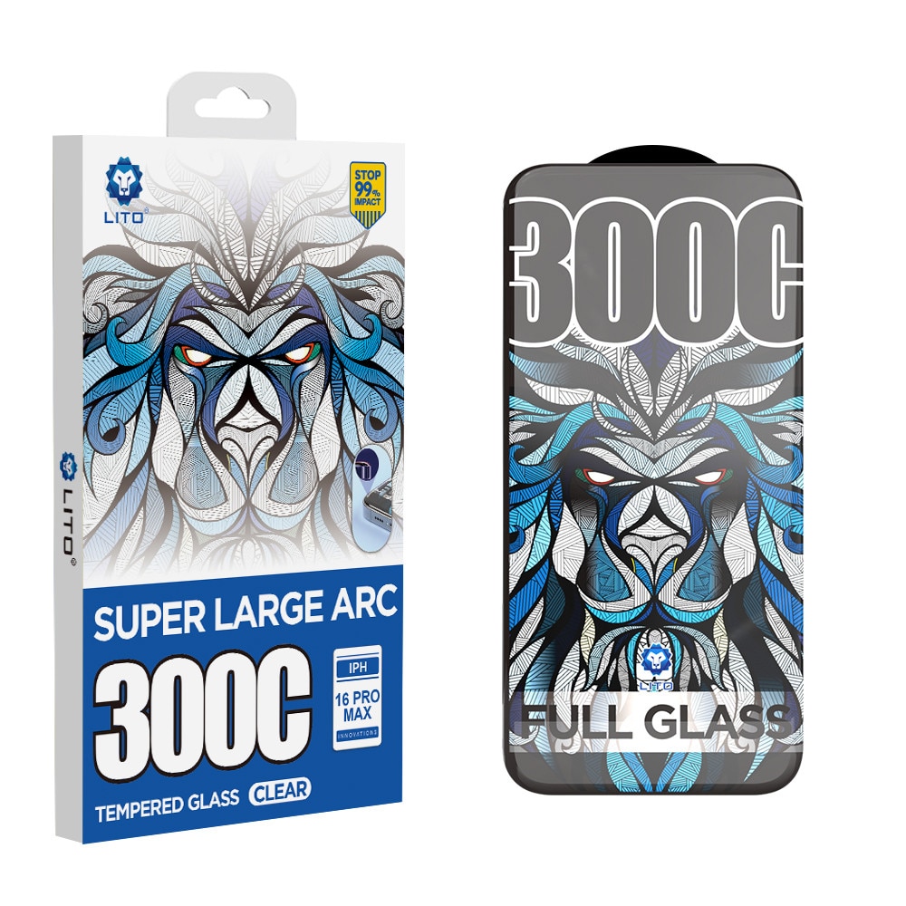 Folie telefon Lito D+ Max 300C, sticlă securizată, transparent, pentru iPhone 15 Pro