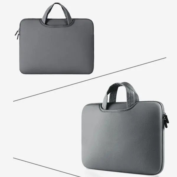 Geanta pentru laptop, nylon si bumbac, ultra-subtire cu captuseala din catifea, buzunare interioare si maner ascuns, IZO-CJ-K0502-20260803-3258, negru, 11.6 inch