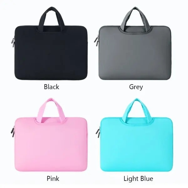 Geanta pentru laptop, nylon si bumbac, ultra-subtire cu captuseala din catifea, buzunare interioare si maner ascuns, IZO-CJ-K0502-20260803-3258, negru, 11.6 inch