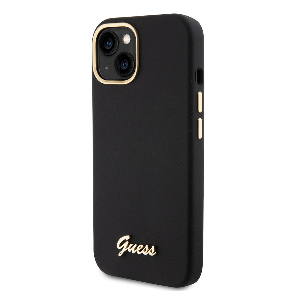 Husa pentru Apple iPhone 15, din TPU, Guess, Culoare Negru