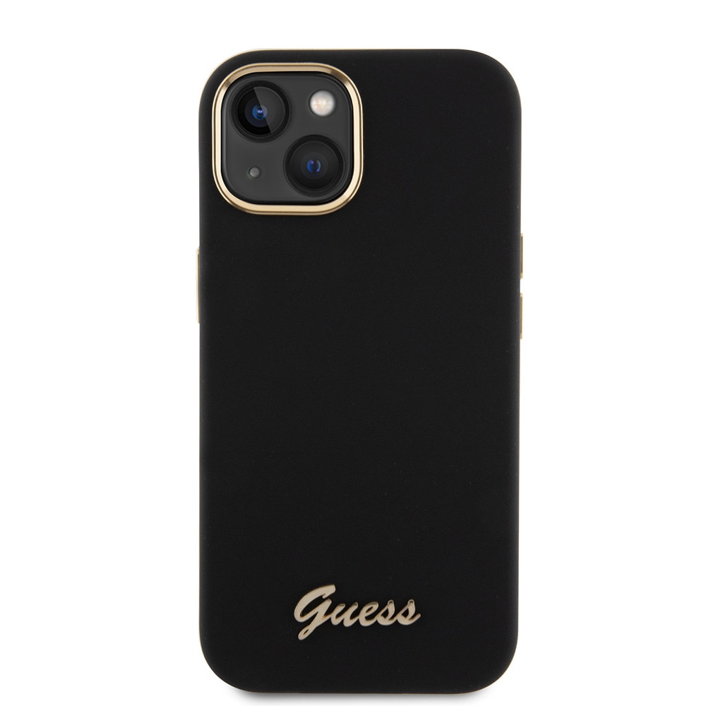 Husa pentru Apple iPhone 15, din TPU, Guess, Culoare Negru