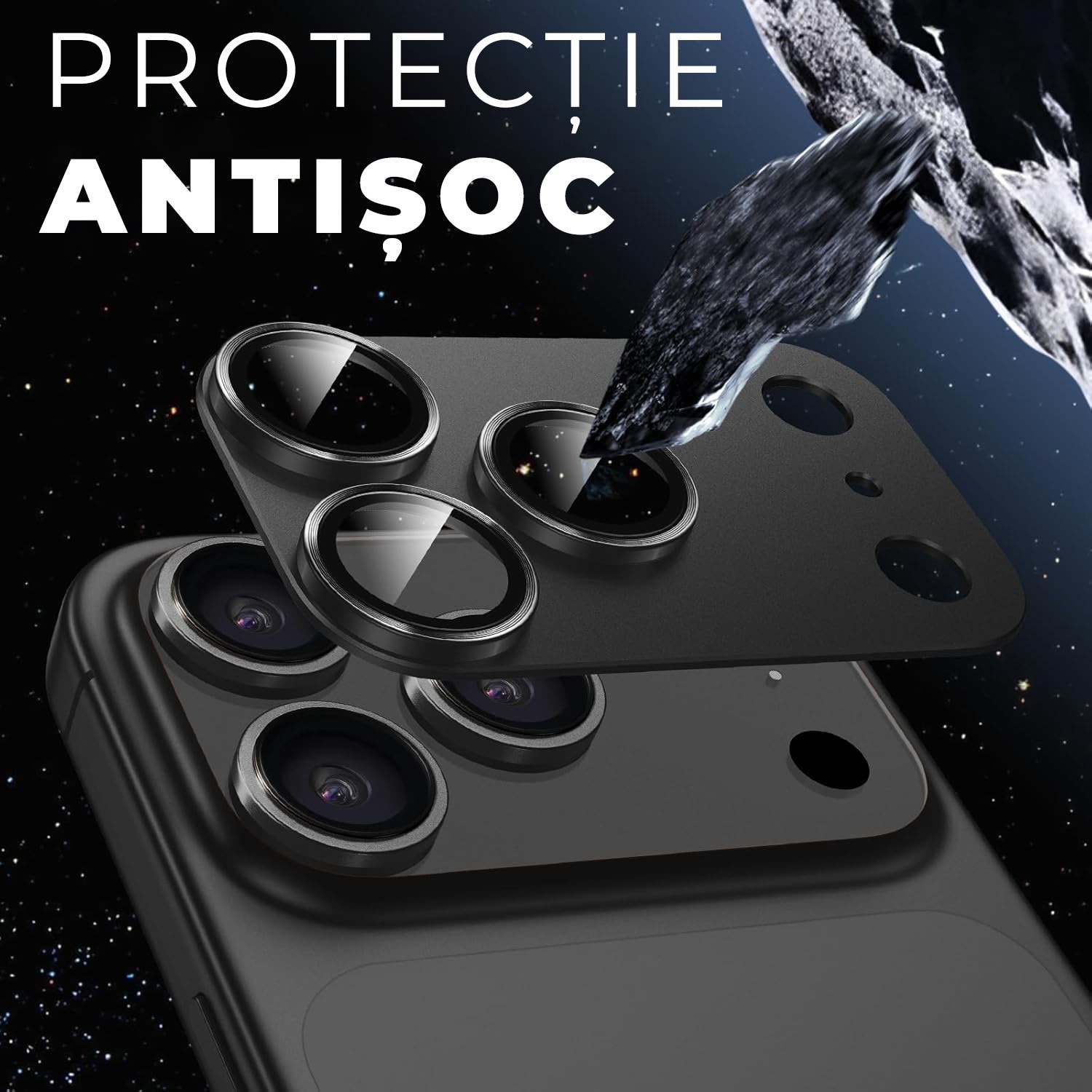 Folie Camera din sticla pentru iPhone 18 Pro, Full Cover, Protectie Completa, Daden, Ultra Rezistenta, Calitate Premium, Burgundiu/Mov