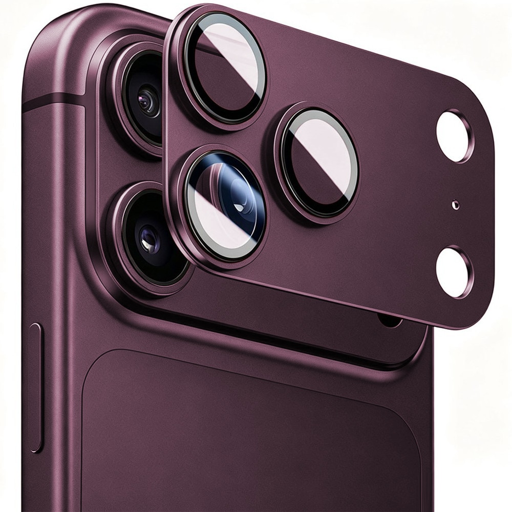 Folie Camera din sticla pentru iPhone 18 Pro, Full Cover, Protectie Completa, Daden, Ultra Rezistenta, Calitate Premium, Burgundiu/Mov