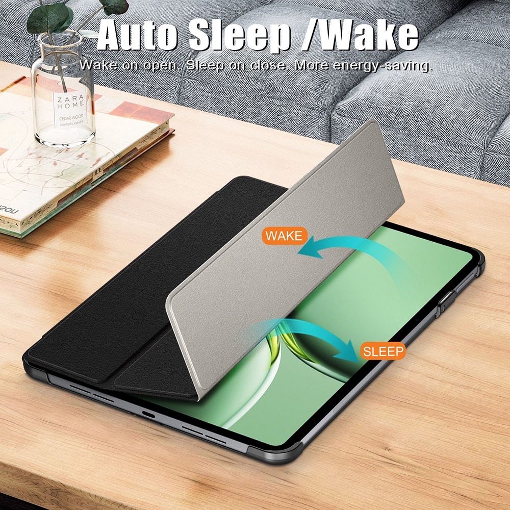 Husa pentru OnePlus Pad 2, FoldPro, A30, Microfibra, Black