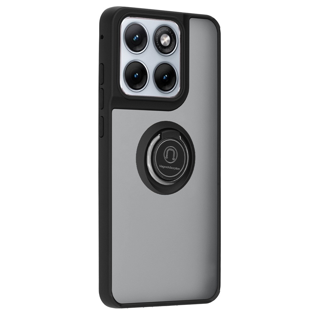 Husa pentru Motorola Edge 70 Fusion Daden® Glinth, Suport Inel, Antisoc, Calitate Premium, Fumuriu cu Margini Negre