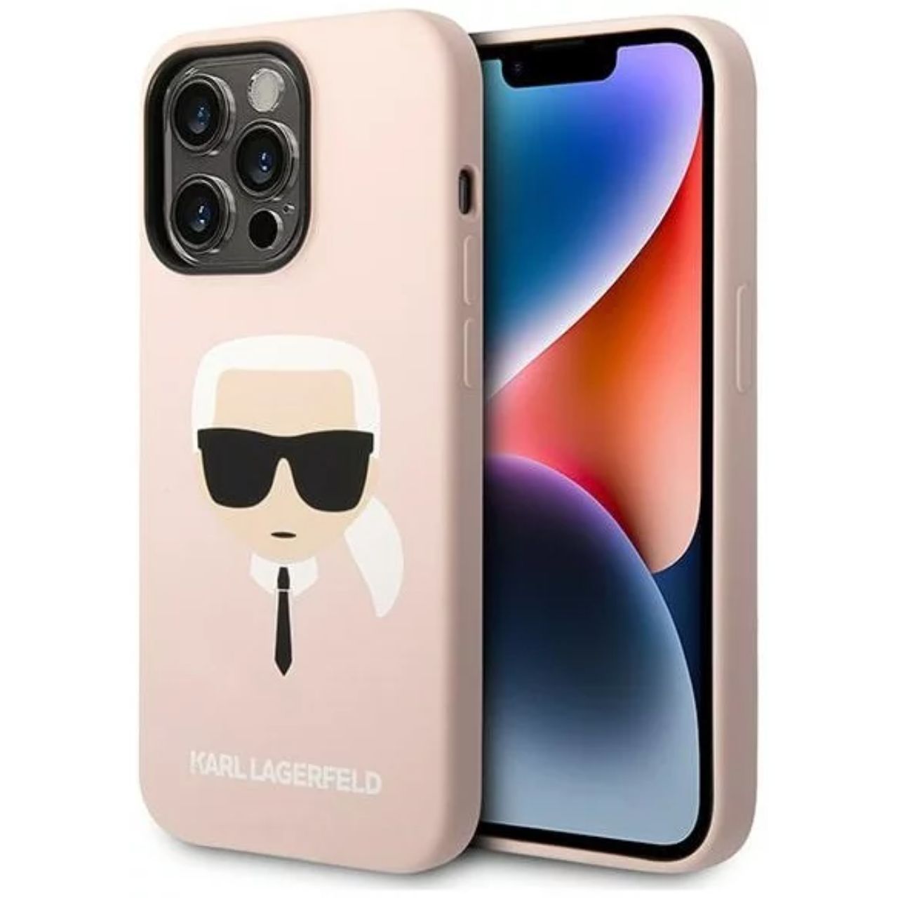 Husa protectie Karl Lagerfeld Liquid Silicone pentru iPhone 14 Pro, Roz