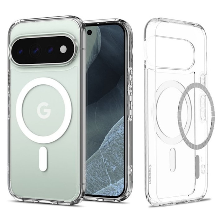 Husa Compatibila Cu Google Pixel 11 Pro, Spigen Ultra Hybrid Magsafe, Kit Curatare, Clear White