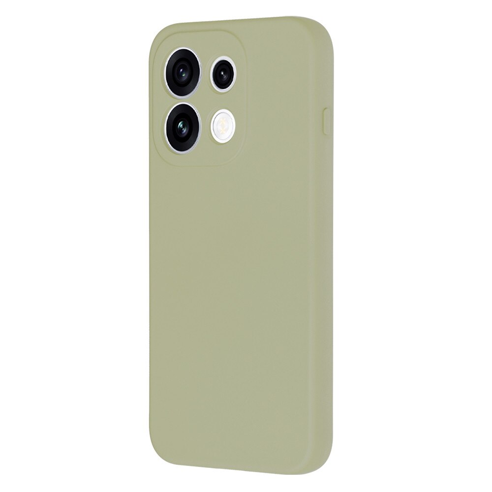Husa pentru Oppo Reno 16 Pro 5G Liquid Silicone, subtire, captusita cu microfibra, anti amprenta, protectie camera foto, verde