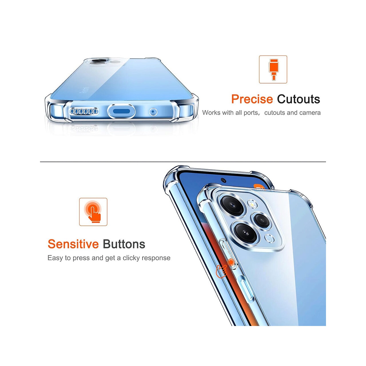Husa pentru Xiaomi Redmi 12 Techsuit Shockproof Silicone Transparent