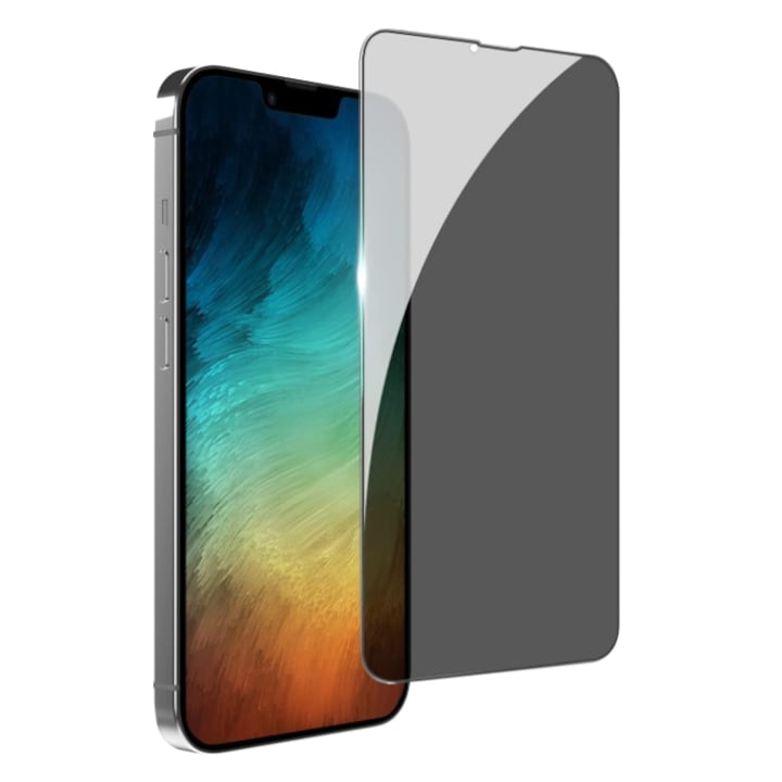 Folie protectie, Tech Armor, Sticla securizata, Privacy, Compatibila cu iPhone 14 Plus/14 Pro Max, Negru
