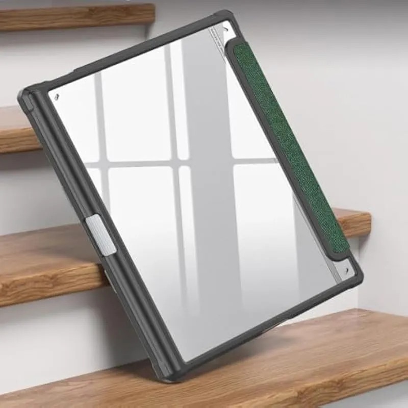 Husa magnetica pentru tableta Boox Note X3 Pro 10.3", carcasa de protectie usoara din PU si acril, cu slot pentru stilou, activare automata a ecranului, protectie completa (gri)