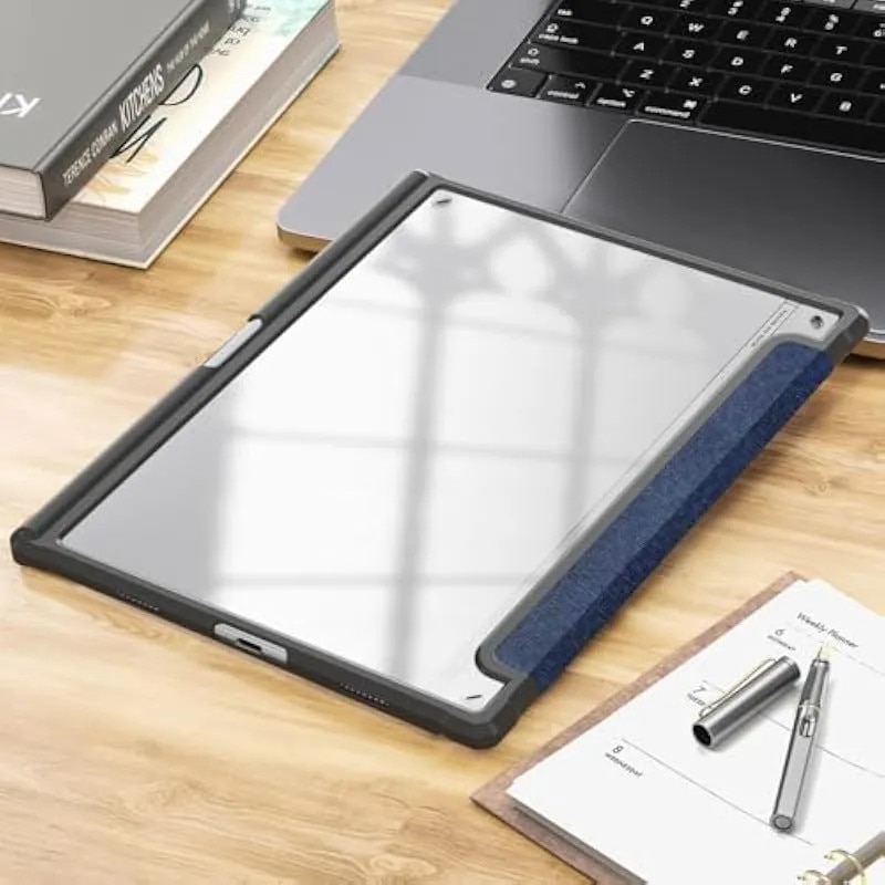 Husa magnetica pentru tableta Boox Note X3 Pro 10.3", carcasa de protectie usoara din PU si acril, cu slot pentru stilou, activare automata a ecranului, protectie completa (gri)
