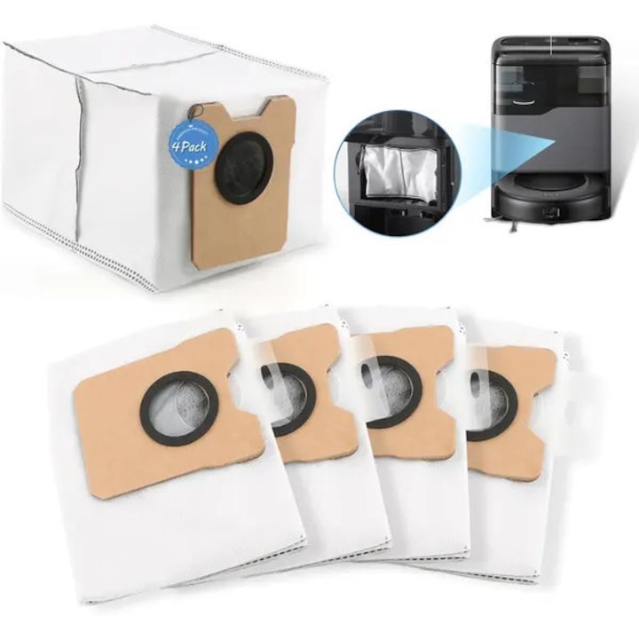 Saci de praf compatibili cu Eufy Omni C20, din material nontesut, capacitate 3,1 L, multicolor, set 4 buc