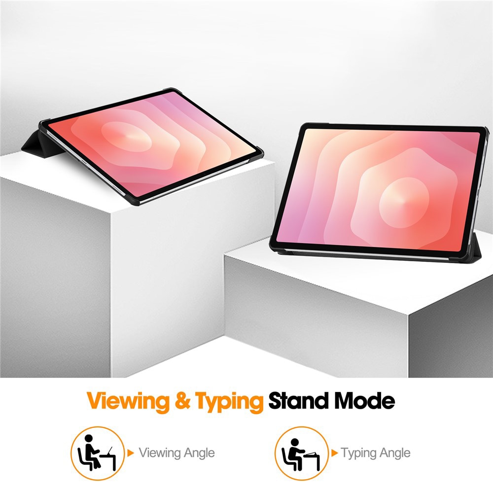 Husa pentru Samsung Galaxy Tab S12 Plus Lightweight Slim, tip stand, functie sleep/wake-up si inchidere magnetica, protectie 360 - roz