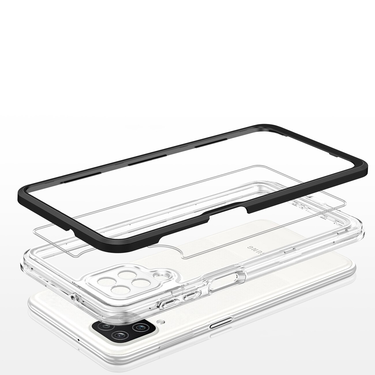 Husa telefon Samsung Galaxy A22 4G, PC/TPU, Transparent
