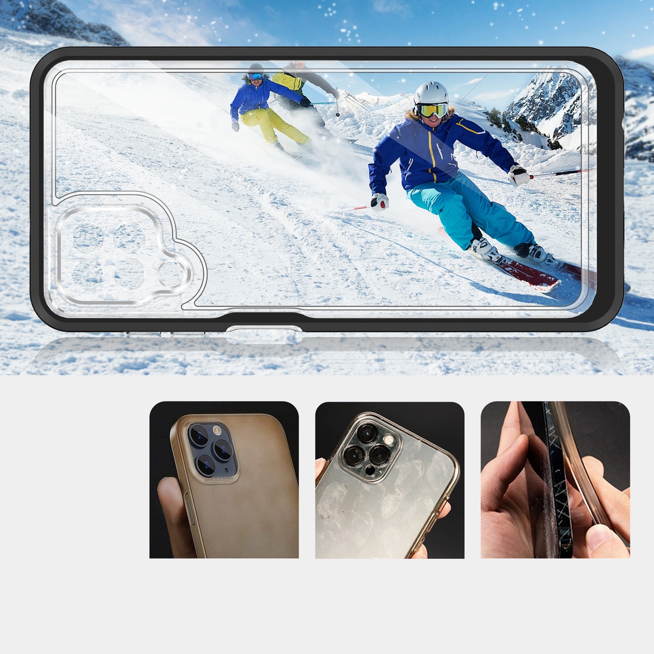 Husa telefon Samsung Galaxy A22 4G, PC/TPU, Transparent