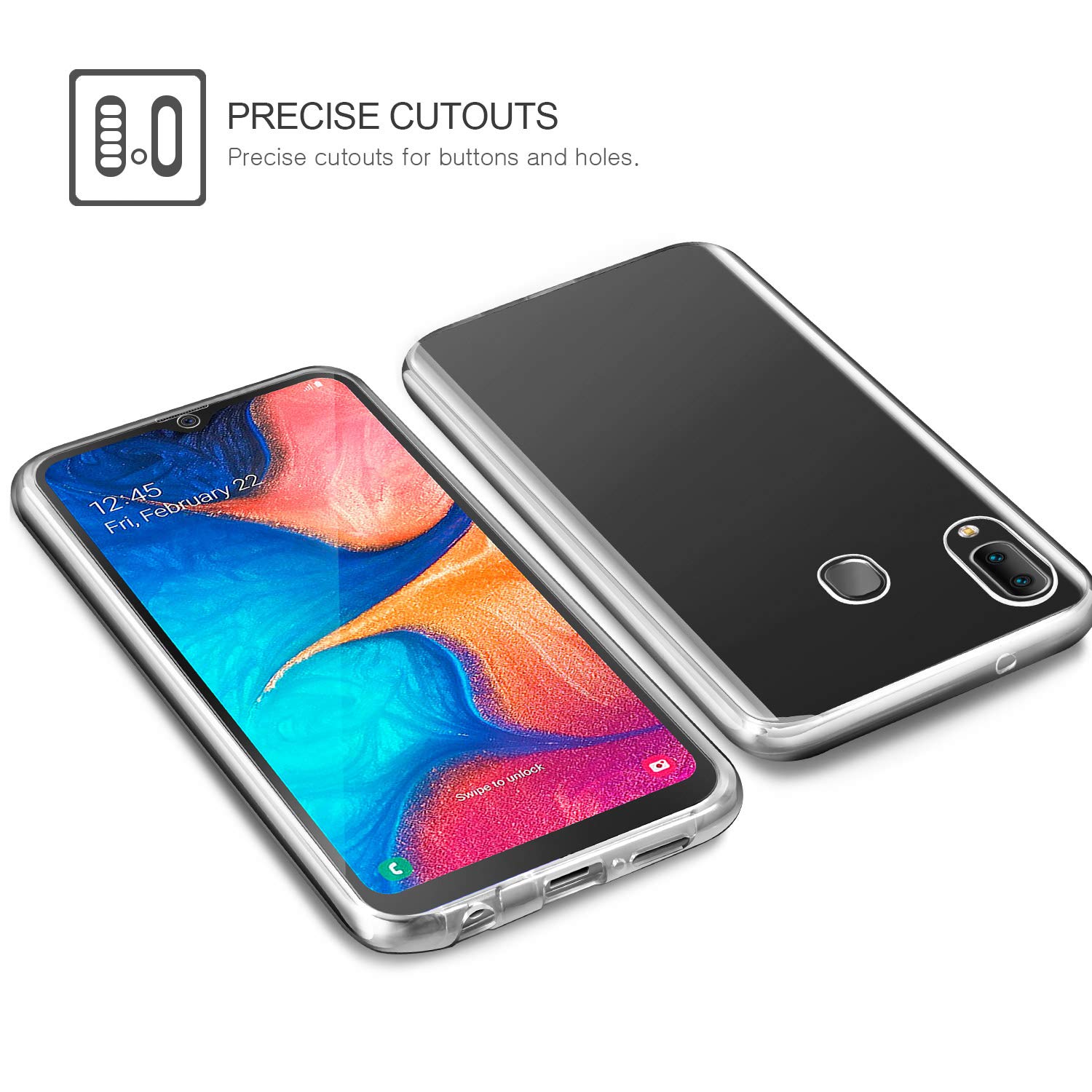 Husa Full TPU 360° fata + spate compatibila Huawei P30 LITE Transparent