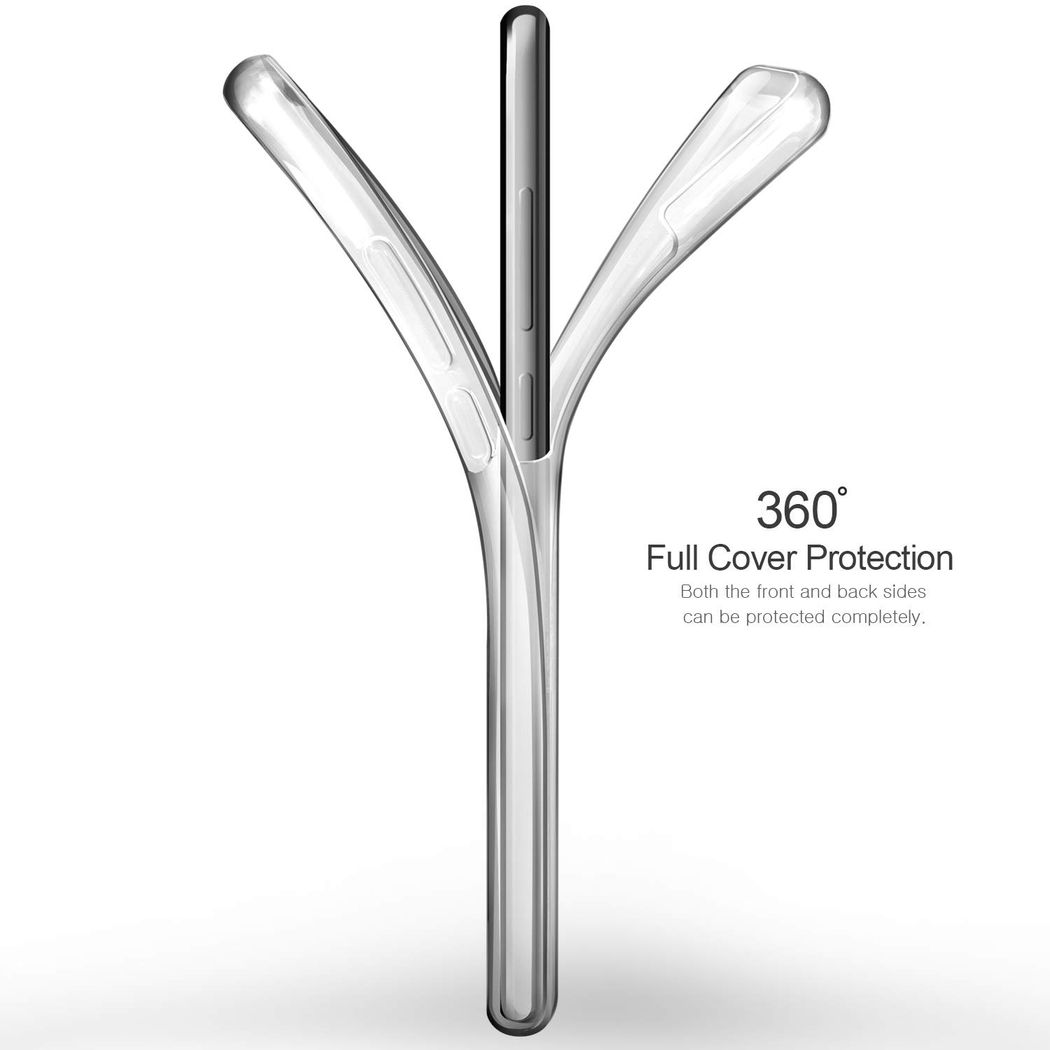 Husa Full TPU 360° fata + spate compatibila Huawei P30 LITE Transparent