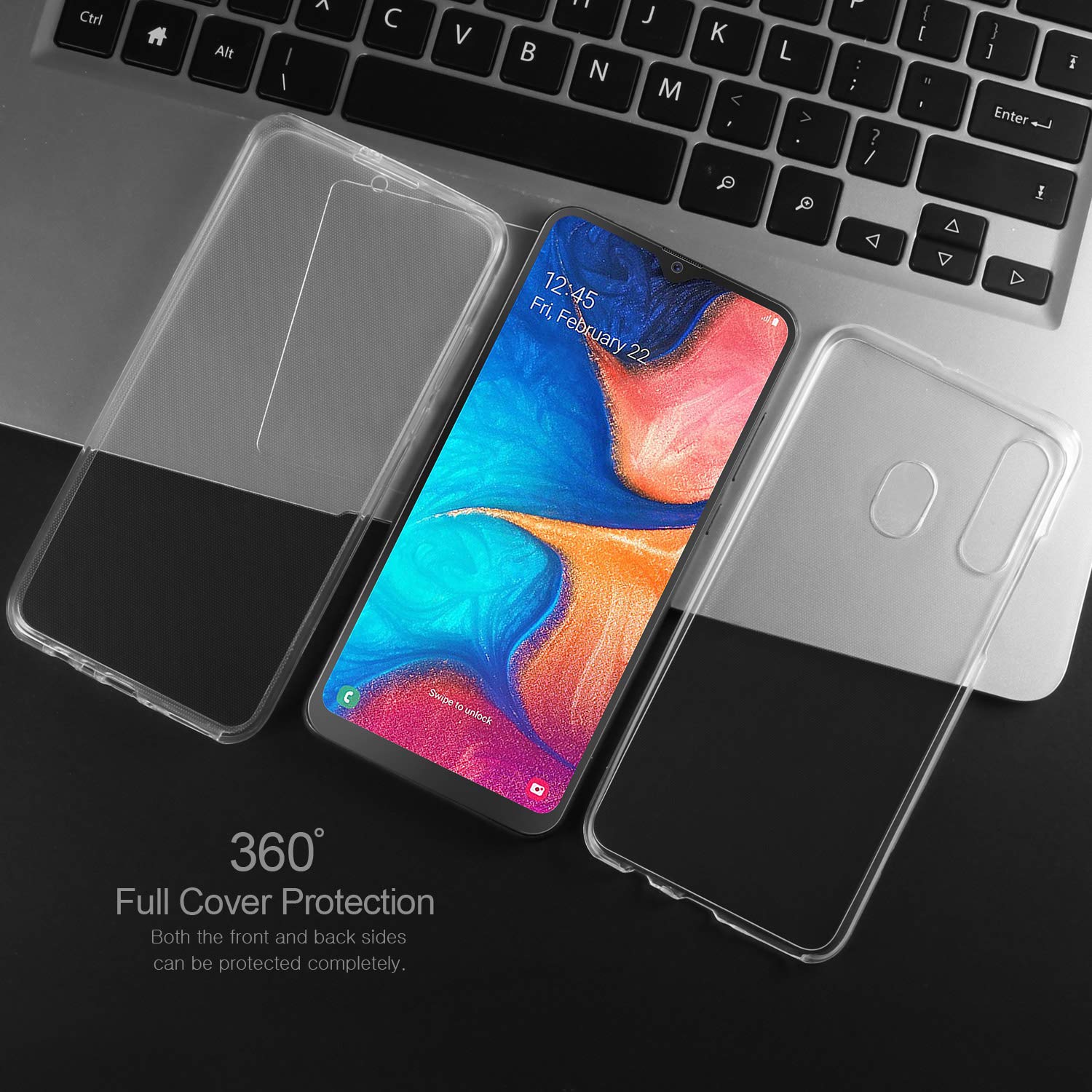 Husa Full TPU 360° fata + spate compatibila Huawei P30 LITE Transparent