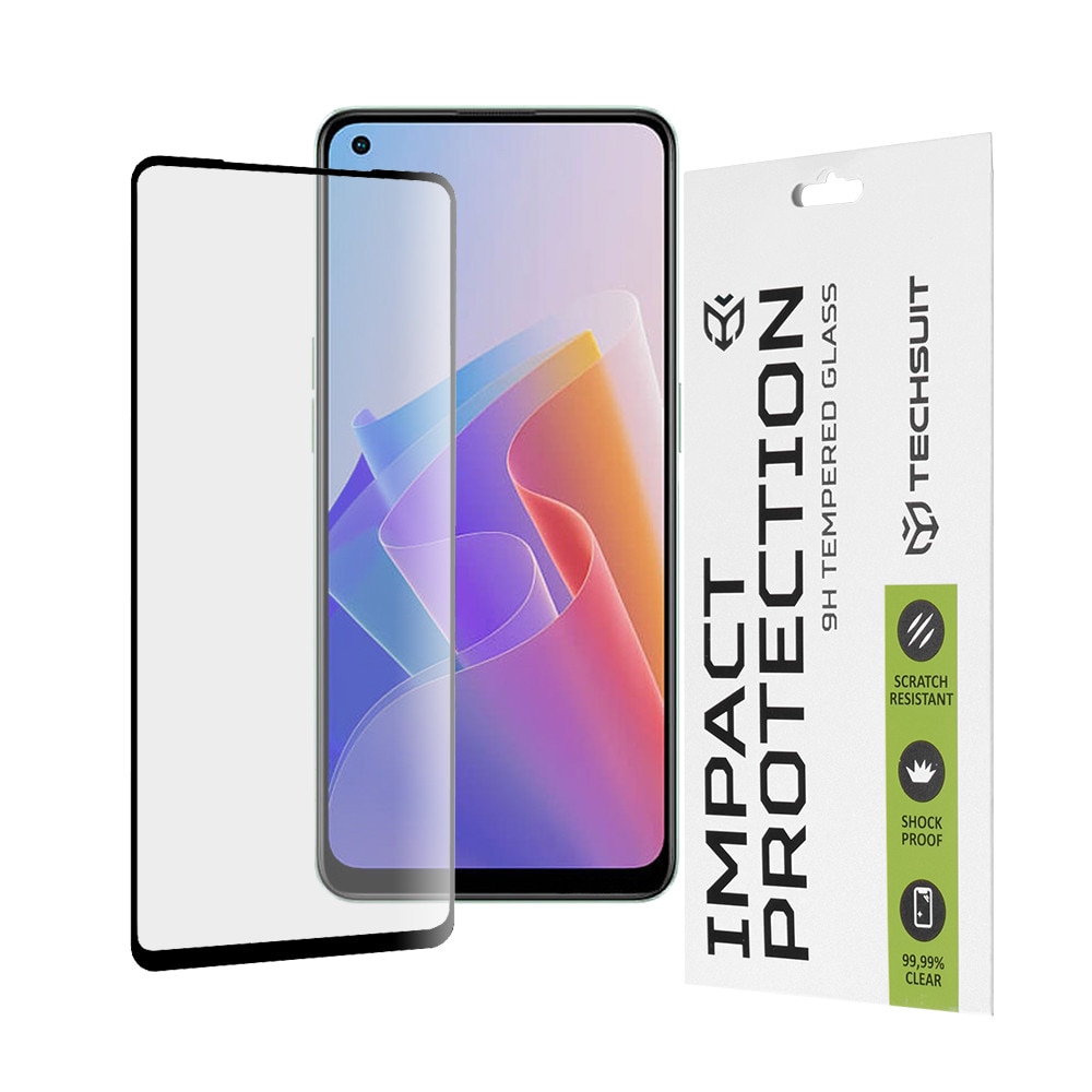 Folie sticla Oppo Reno7 Lite Techsuit 111D Full Glue Full Cover, negru