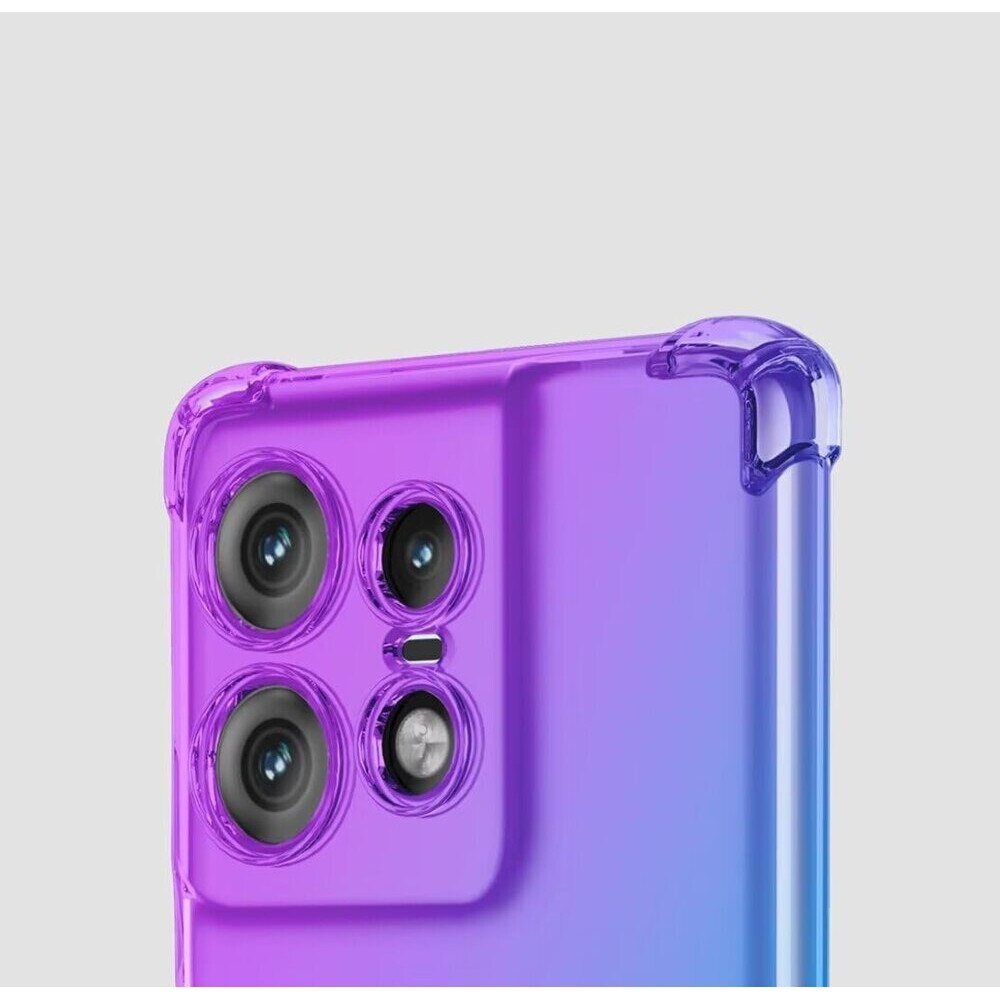 Husa Gradient Dropproof pentru Motorola Edge 50 Pro, XGSM, Violet / Albastru, TPU