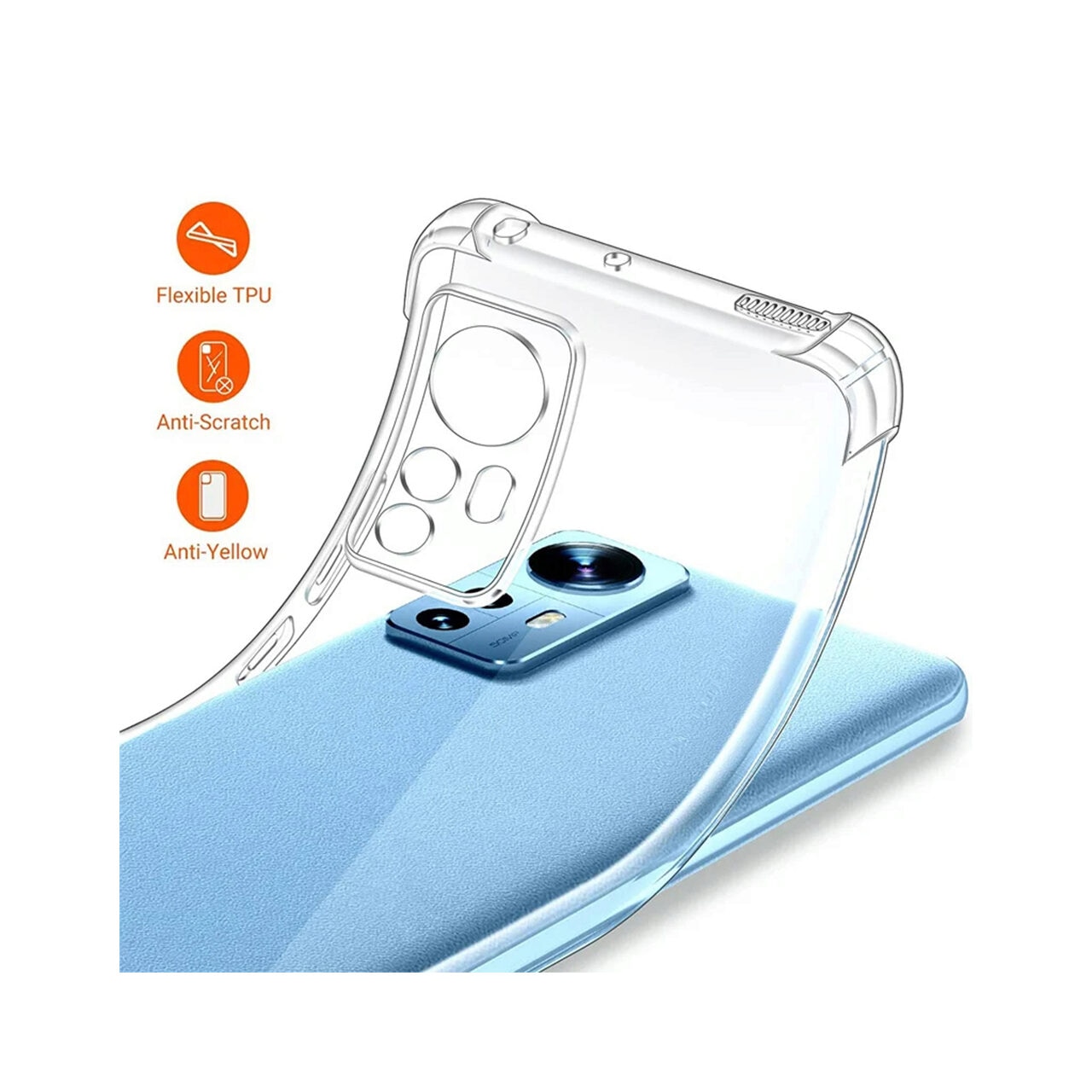 Husa pentru Xiaomi 12 / 12X - Techsuit Shockproof Clear Silicone - Clear