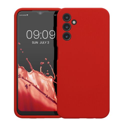 Husa kwmobile pentru Samsung Galaxy A14 5G, Silicon, Rosu, 60808.208