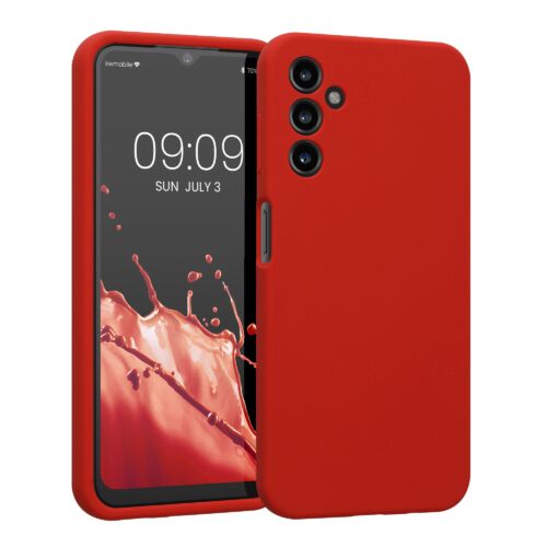 Husa kwmobile pentru Samsung Galaxy A14 5G, Silicon, Rosu, 60808.208