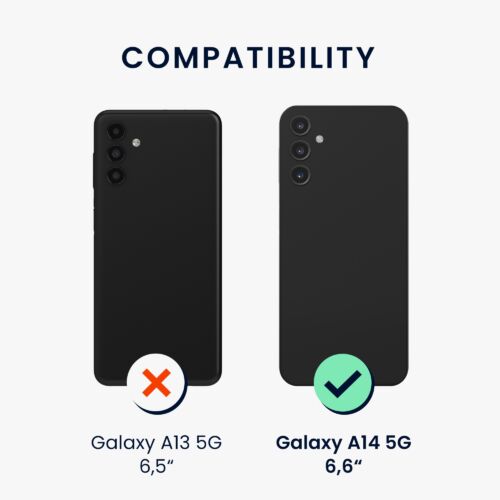Husa kwmobile pentru Samsung Galaxy A14 5G, Silicon, Rosu, 60808.208