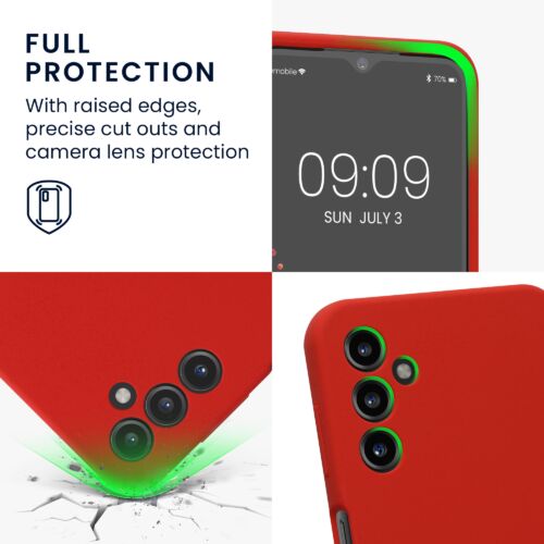 Husa kwmobile pentru Samsung Galaxy A14 5G, Silicon, Rosu, 60808.208