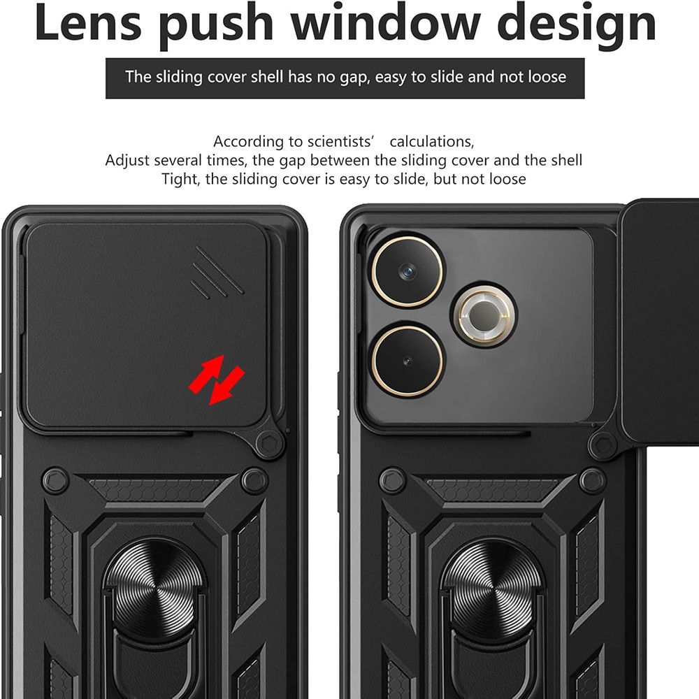 Husa pentru Oppo A5 Pro 5G Ring Armor Kickstand Tough Rugged Cover cu protectie camera Albastru