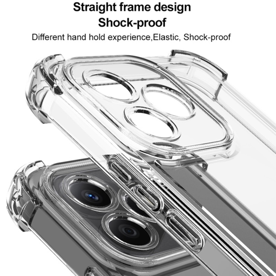 Husa pentru Samsung Galaxy A56 5G, SKYDDAR INNOVATION, Shockproof Clear din Silicon Slim, Transparenta, set cu sticker