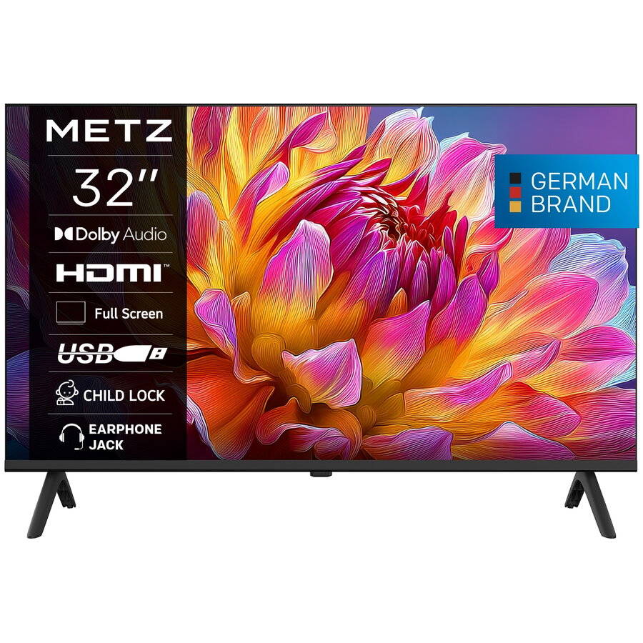 METZ Televizor Metz LED 32MTH2000Z, 80 cm, HD, Clasa E (Model 2026), Negru