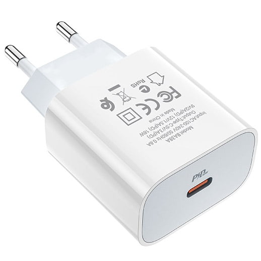 Incarcator retea Speedy BA38A 20W, Quick Charge 3.0, PD 3.0, USB-C, White