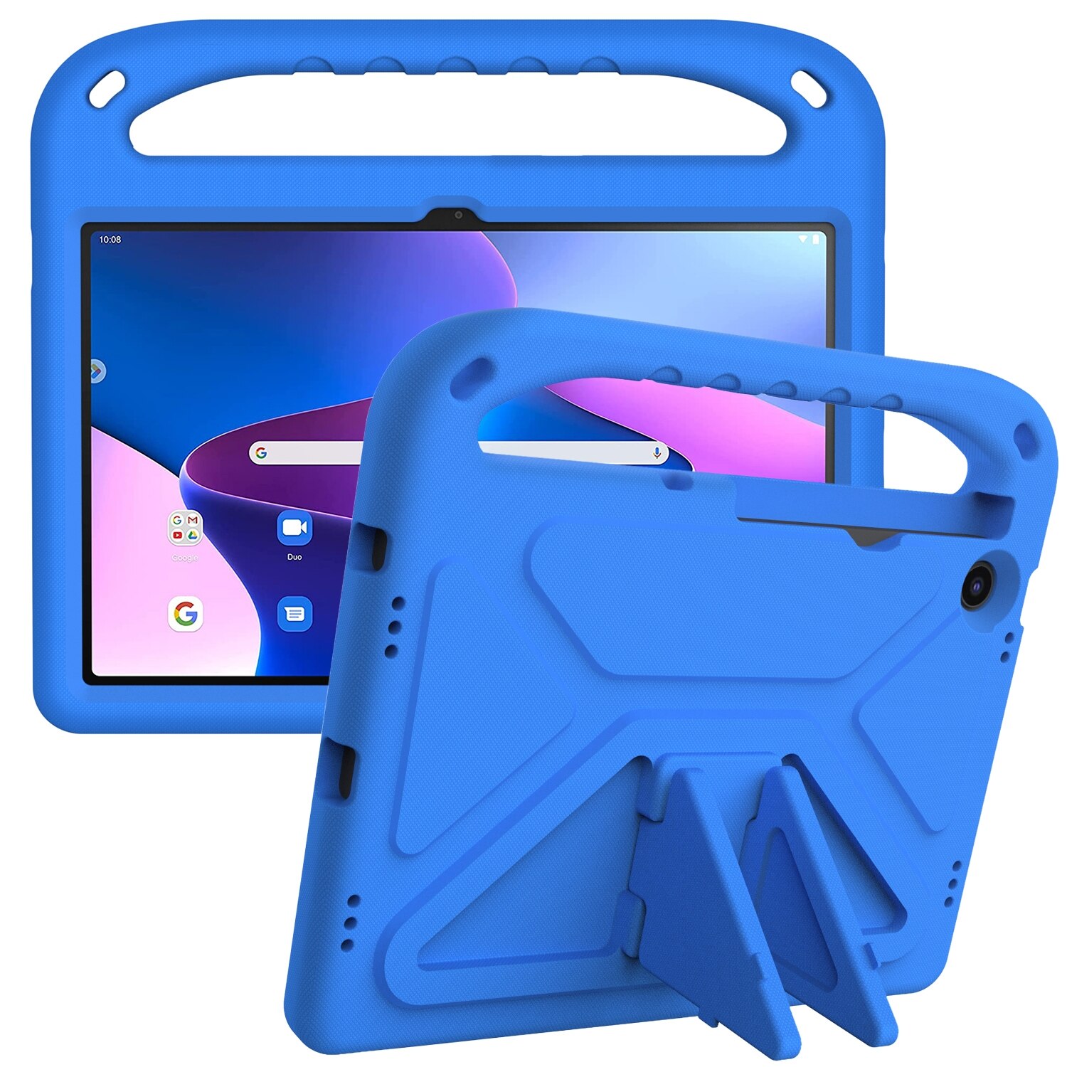 Husa tableta pentru Lenovo Tab M10 Plus 10.6 3rd Gen 2022, material EVA, tip design cu maner, protectie anti-soc, suport, Albastru