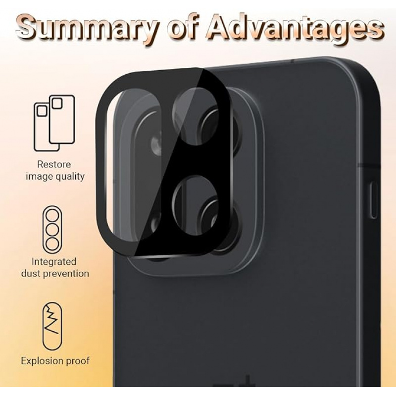 2 Pack Protectie Lentila Camera pentru OnePlus 15, Sticla Temperata 9H Ultra HD [Fara Impact asupra Fotografiilor Nocturne] Protectie Lentila, Anti-Risca Fara Bubele