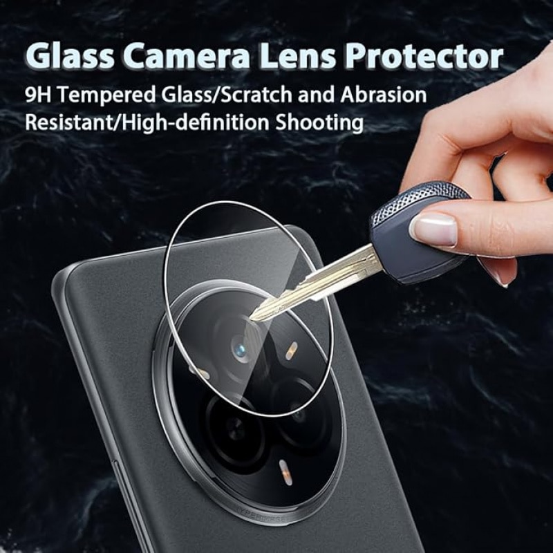 Set 2 Folii Protectie Camera Foto din Sticla Securizata, Transparenta, 9H, compatibil cu Realme 14 Pro Plus / Realme 14 Pro