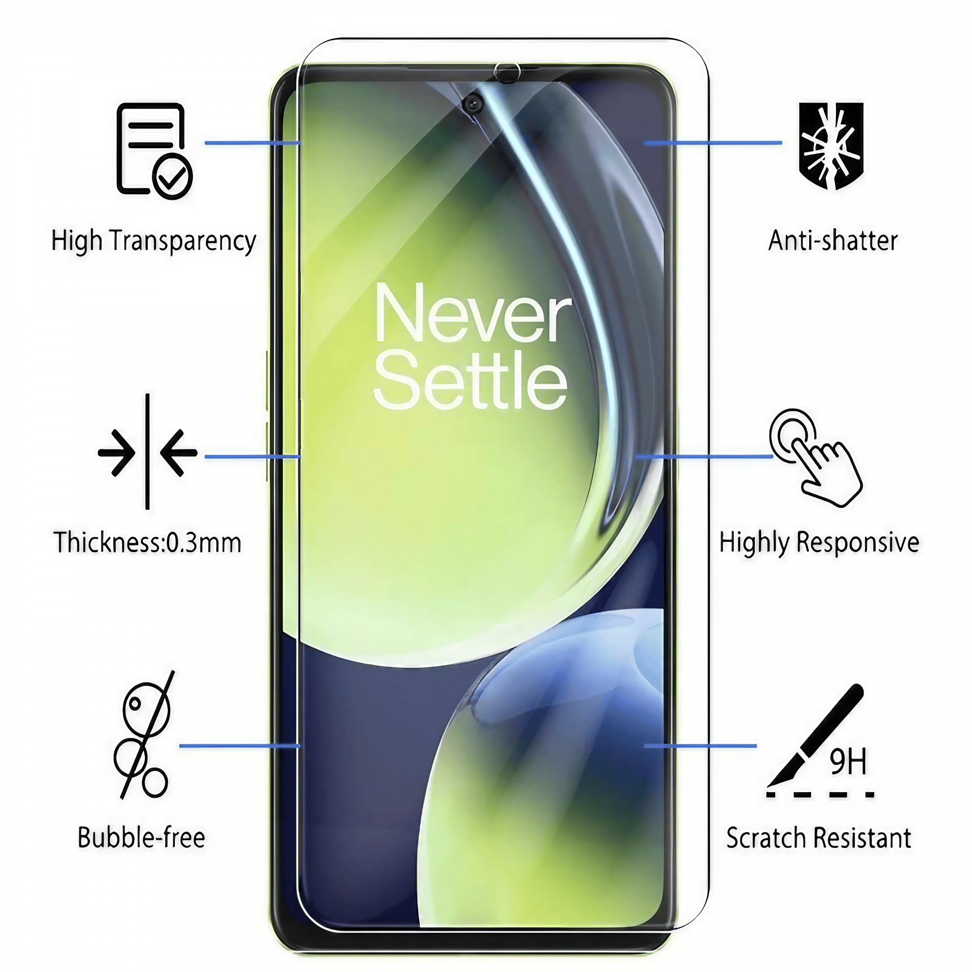 Folie Sticla Securizata, Cyrax, Pentru One Plus Nord CE3 Lite, 2.5D, HD, Transparenta
