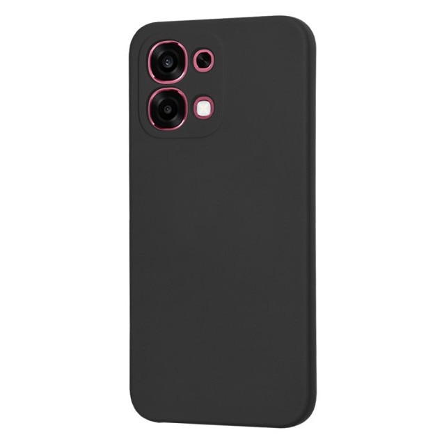 Husa Upzz® SoftFlex Pentru Oppo A6 Pro 4G / A6 Pro 5G, Silicon Soft, Protectie La Camera, Alcantara La Interior, Negru