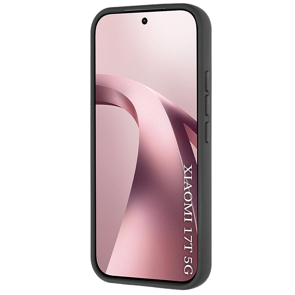 Husa de protectie pentru Xiaomi 17T premium cu inel stand rotativ, suport magnetic si bumper anti-alunecare - negru