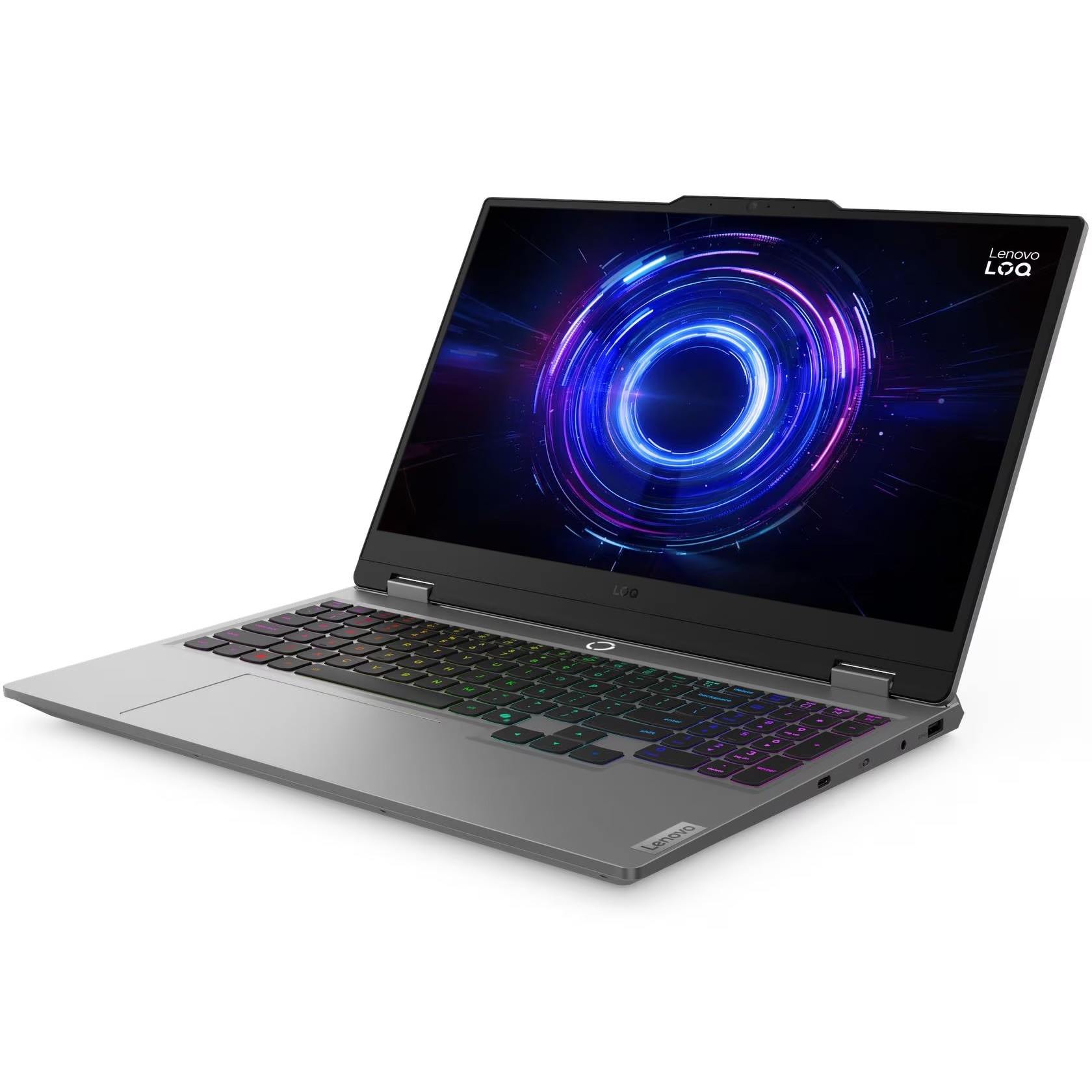 Laptop Gaming Lenovo LOQ 15IRX10 cu procesor Intel® Core i7-13700HX pana la 5.0GHz, 15.6" Full HD, IPS, 144Hz, 32GB DDR5 RAM, 1TB SSD, NVIDIA® GeForce RTX™ 5060 8GB GDDR7, No OS, Luna Grey