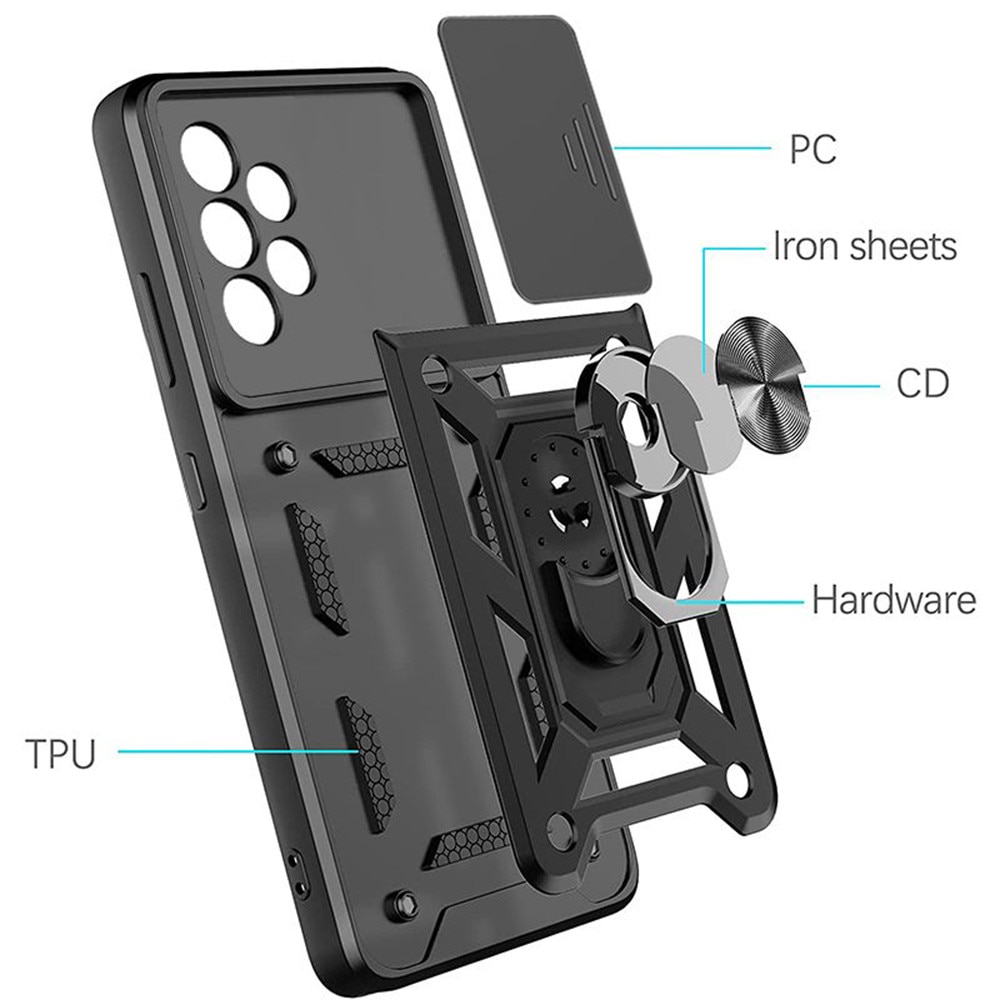 Husa pentru Samsung Galaxy A52 4G / A52 5G / A52s 5G cu protectie camera, Accesorio CamShield Series, Black