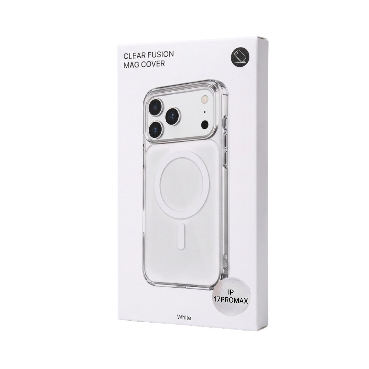 Husa pentru iPhone 17 PRO MAX Alb, HEYBINGO®, design slim, MagSafe, Anti-Soc, Anti Zgarieturi, Clear Fusion Mag Cover